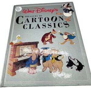 Wat Disney's treasury of cartoon classics hardcover book 1981English READ